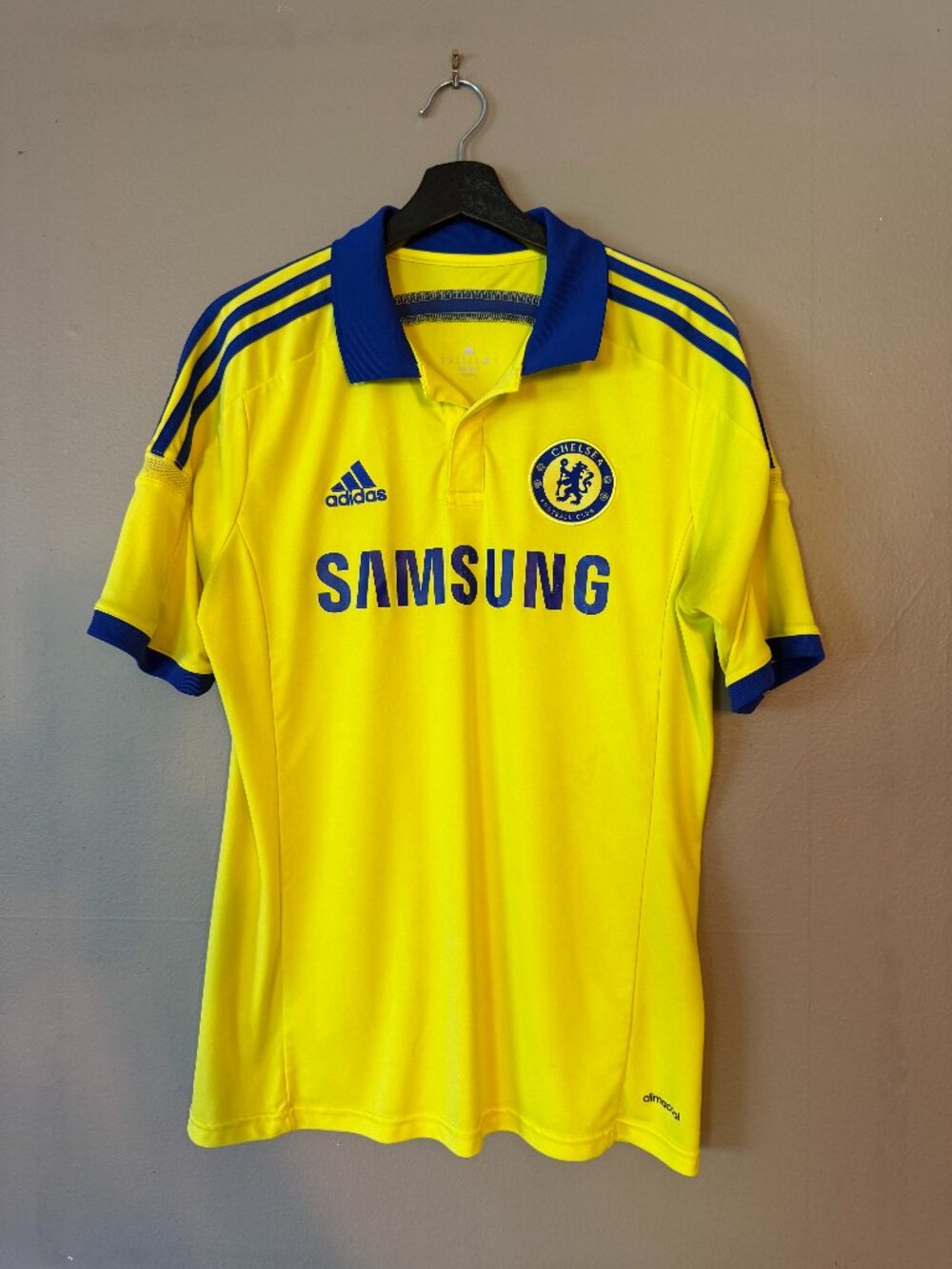 Adidas Chelsea FC 2014/15 Away Jersey Yellow Men’s M Samsung Climacool